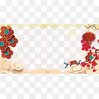 新年传统边框底纹psd分层图