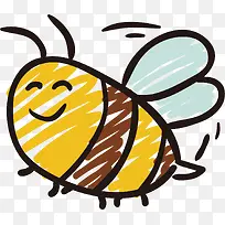 矢量图可爱的蜜蜂