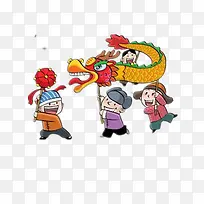 卡通龙灯图片