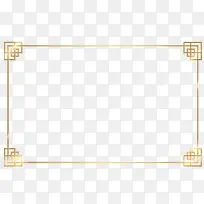 华丽喜庆新年立体边框免抠图