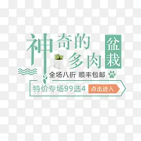 绿色时尚多肉文案排版