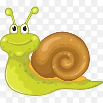 卡通动物可爱的蜗牛