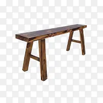 棕色长方形木板凳素材
