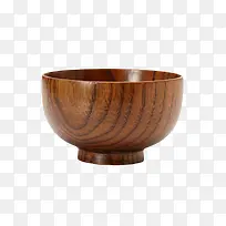 棕色容器加高木质纹理空的木制碗