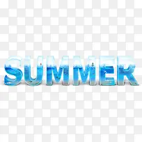 summer海水样式字体设计
