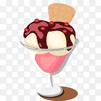 酸奶冰淇淋卡通图