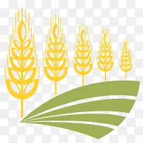 小麦和麦田图标设计