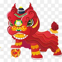 中国风传统舞狮子