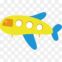 矢量图飞行的玩具飞机