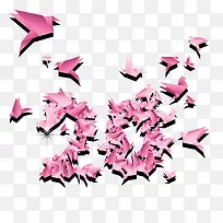 粉色千纸鹤