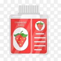 红色草莓饮料盒子
