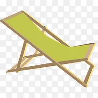 绿色纯色矢量沙滩椅