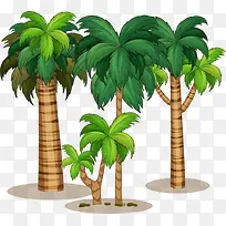 海滩海报椰子树PNG矢量素材