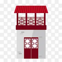 卡通中式建筑物设计