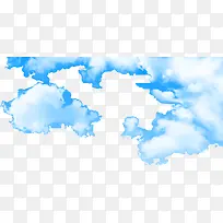 蓝色漂浮云层