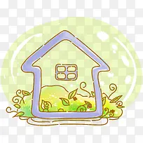 可爱小清新装饰海报装饰房子