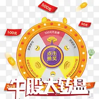 立体促销卡通牛股大转盘装饰