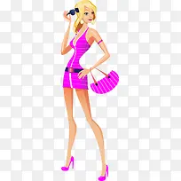 紫色卡通女孩