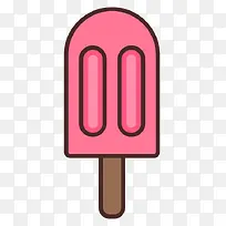 粉色雪糕甜筒冰淇淋手绘高清下载