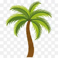 一棵卡通风格棕榈树