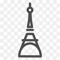 西蒂国法国巴黎视线塔观旅行图标