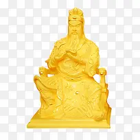 财神爷金色木雕