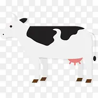 畜牧业奶牛插画设计