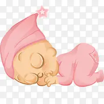 粉色可爱睡觉宝宝
