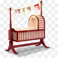 2017红木婴儿床