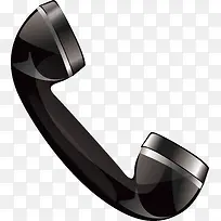 黑色简单电话话筒