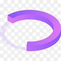 2.5D紫色矢量图表
