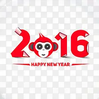 红色浪漫2016玫猴子新年快乐