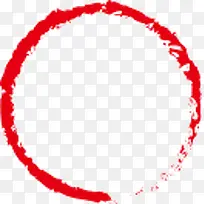 红色墨迹形状圆圈边框
