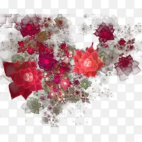 红色鲜花