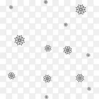 冬季漂浮灰色雪花