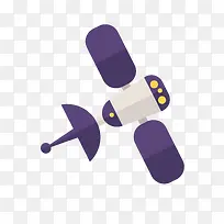 紫色的卡通飞机矢量素材