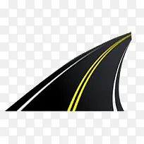黑色高清手绘柏油马路