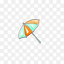 可爱手绘彩色的伞免抠素材