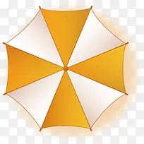 夏天休闲黄色遮阳伞矢量素材
