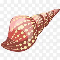 卡通红色的海螺设计
