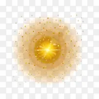 金色粒子光效发散元素