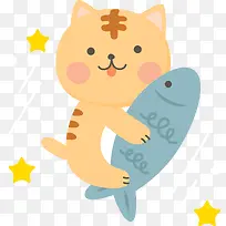 卡通小猫装饰素材