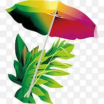 雨伞下的绿树