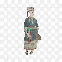 羌族少女画像
