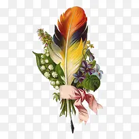 羽毛花束