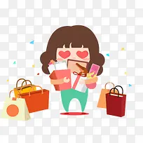 卡通手绘女人