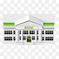 银行房屋建筑矢量图