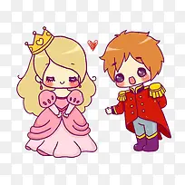 卡通王子和公主