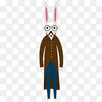 卡通兔子绅士设计