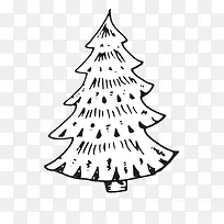 手绘圣诞树可爱素材